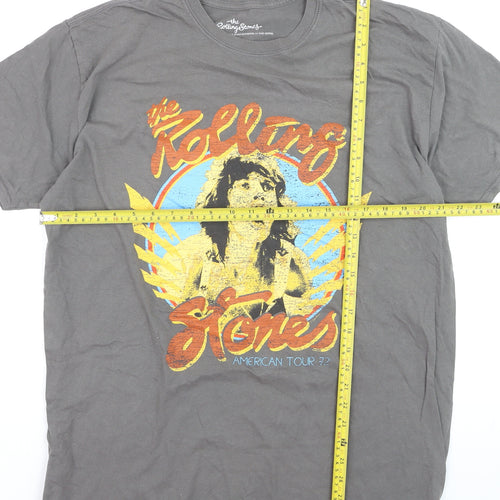 The Rolling Stones Men's Grey Band Tour Graphic T-Shirt M