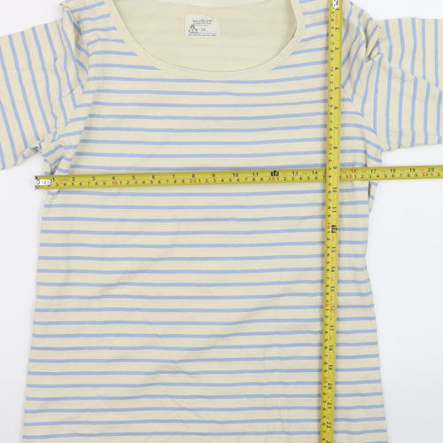 Braintree Women's Multicoloured Stripe Organic Cotton Pullover Jumper Size 14