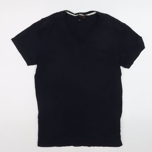 Ben Sherman Men's Blue V-Neck Cotton T-Shirt Size L