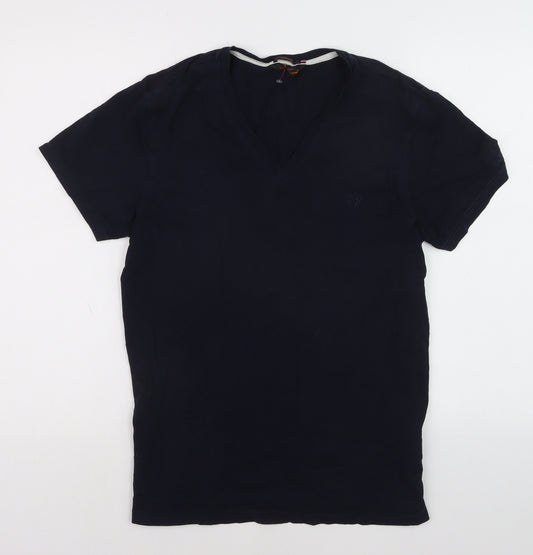 Ben Sherman Men's Blue V-Neck Cotton T-Shirt Size L