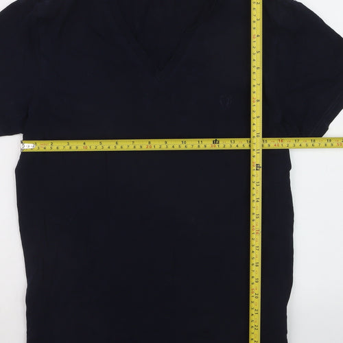 Ben Sherman Men's Blue V-Neck Cotton T-Shirt Size L