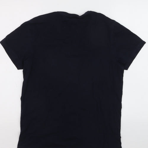 Ben Sherman Men's Blue V-Neck Cotton T-Shirt Size L