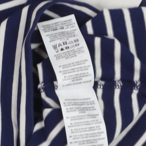 Mini Boden Girls Blue Striped Long Sleeve T-Shirt Dress 11-12 Years