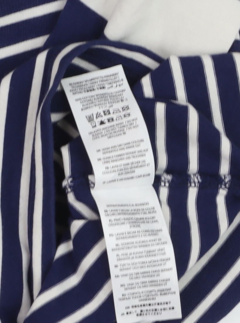 Mini Boden Girls Blue Striped Long Sleeve T-Shirt Dress 11-12 Years