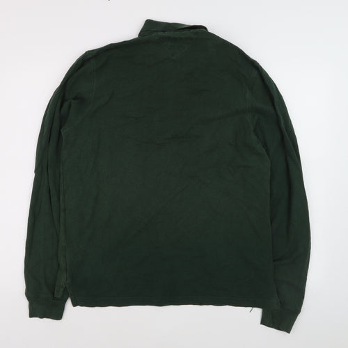Tommy Hilfiger Men's Green Long Sleeve Slim Fit Polo Shirt XL