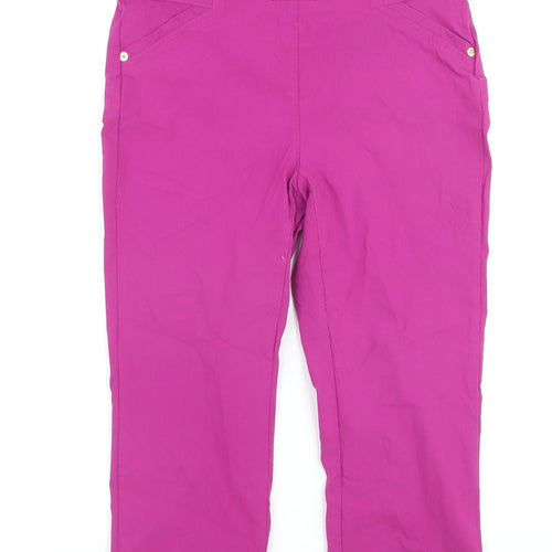 Punt Roma Women’s Pink Capri Stretch Cotton Leggings Size S
