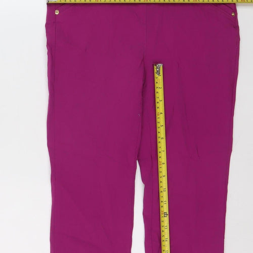 Punt Roma Women’s Pink Capri Stretch Cotton Leggings Size S