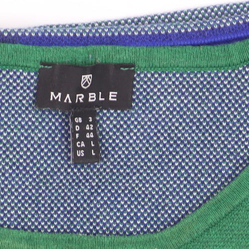 Marble Womens Multicoloured Geometric Cotton Knit Jumper Size L
