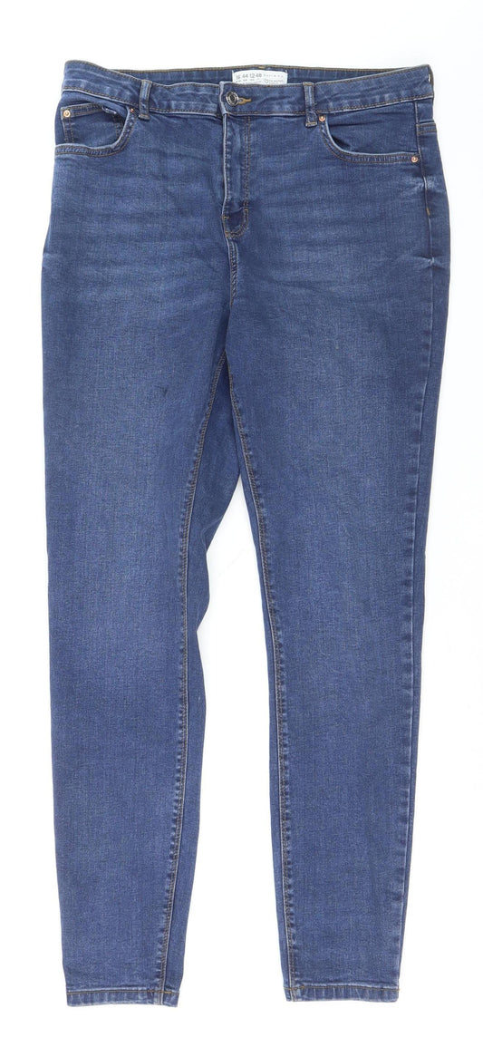 Primark Women Blue Size 16 Skinny Jeans Denim Co Stretch Cotton