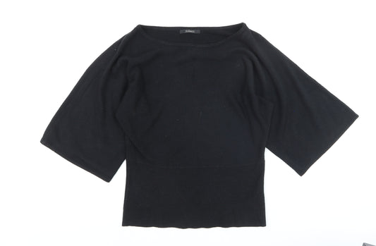 Dunnes Women’s Black Boat Neck Acrylic 3/4 Sleeve Pullover Jumper Size S
