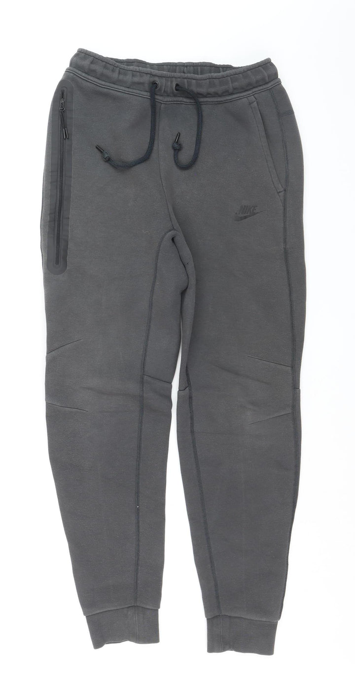 Nike Boys Grey Jogger Sweatpants S Activewear Tapered Fleece Trousers