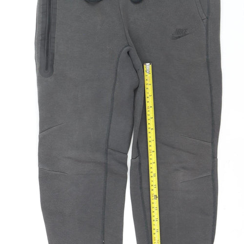 Nike Boys Grey Jogger Sweatpants S Activewear Tapered Fleece Trousers