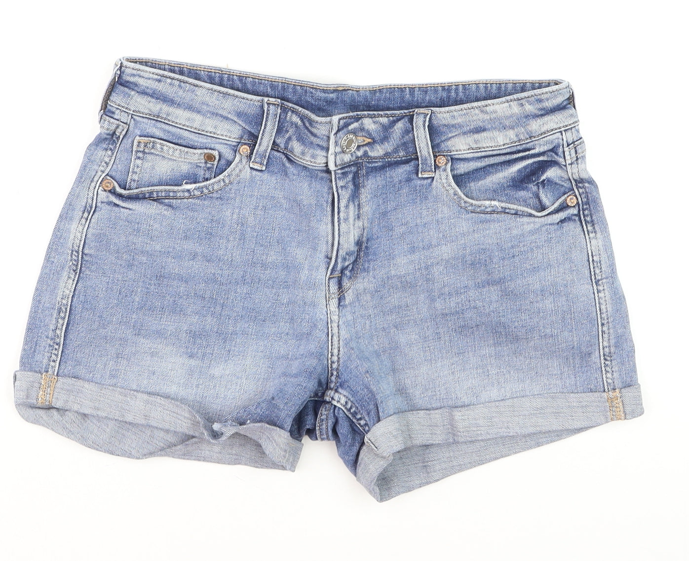 H&M Womens Blue Denim Relaxed Shorts Size 10