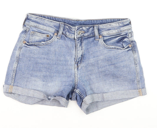 H&M Womens Blue Denim Relaxed Shorts Size 10