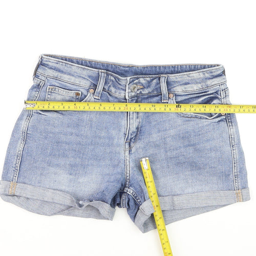 H&M Womens Blue Denim Relaxed Shorts Size 10