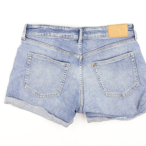H&M Womens Blue Denim Relaxed Shorts Size 10