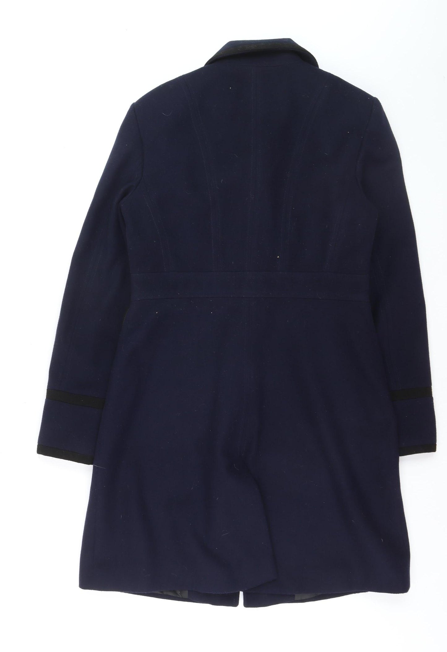 Ruby and Ted Women's Navy Blue Wool-Look Mid-Length Overcoat UK 12