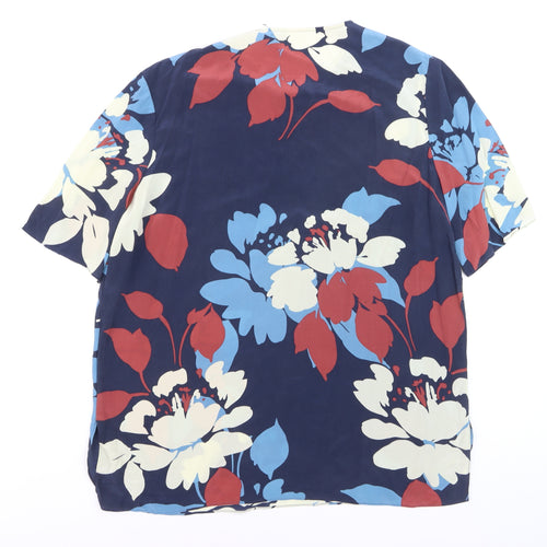 Jaeger Women’s Multicoloured Silk Floral Blouse UK16