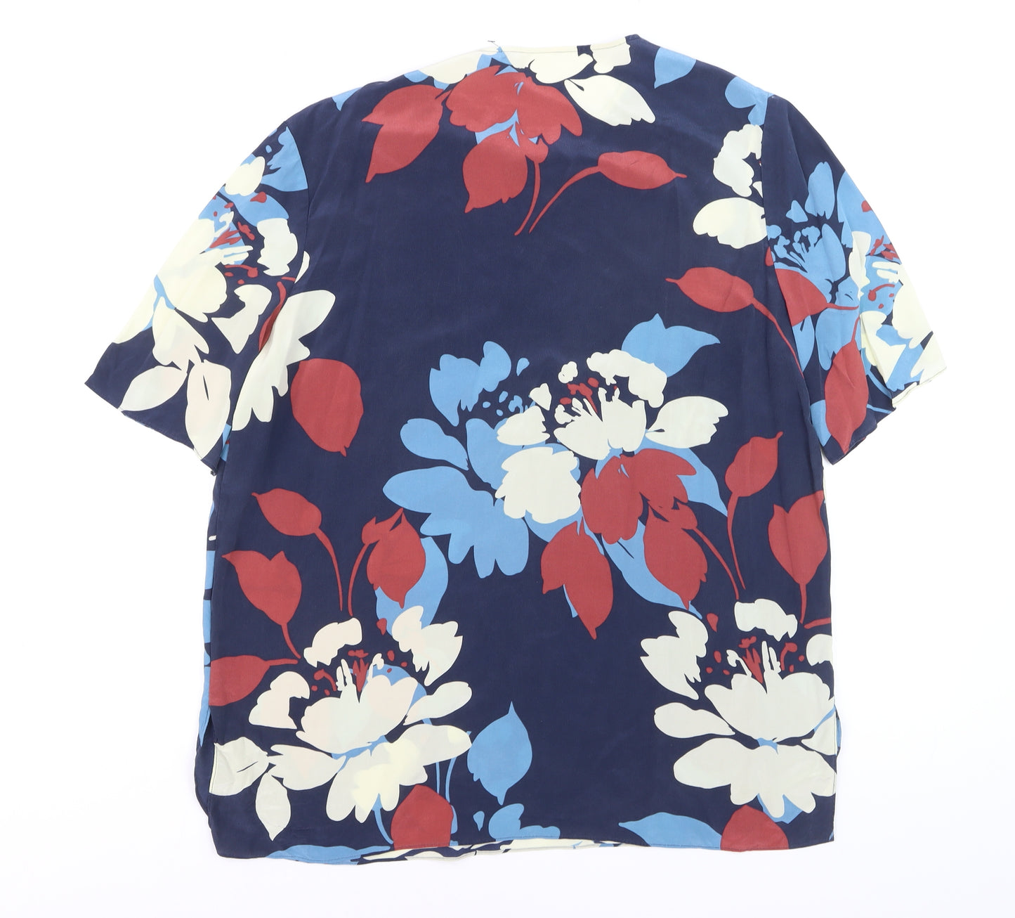 Jaeger Women’s Multicoloured Silk Floral Blouse UK16