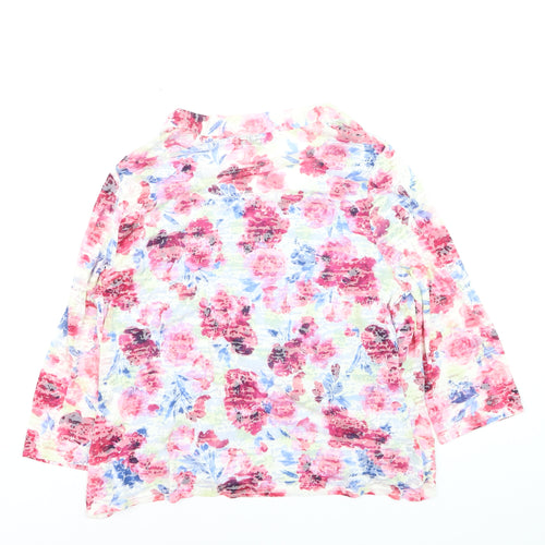 Honor Millburn Women's Multicoloured Floral Kimono Style 3/4 Sleeve Blouse Size 18