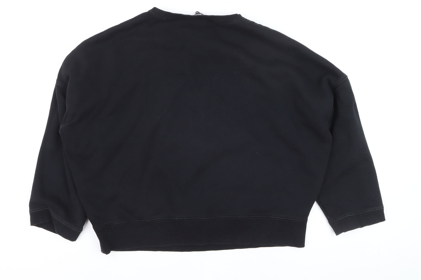 Diesel Womens Black M Pullover Sweatshirt Star Logo Crew Neck