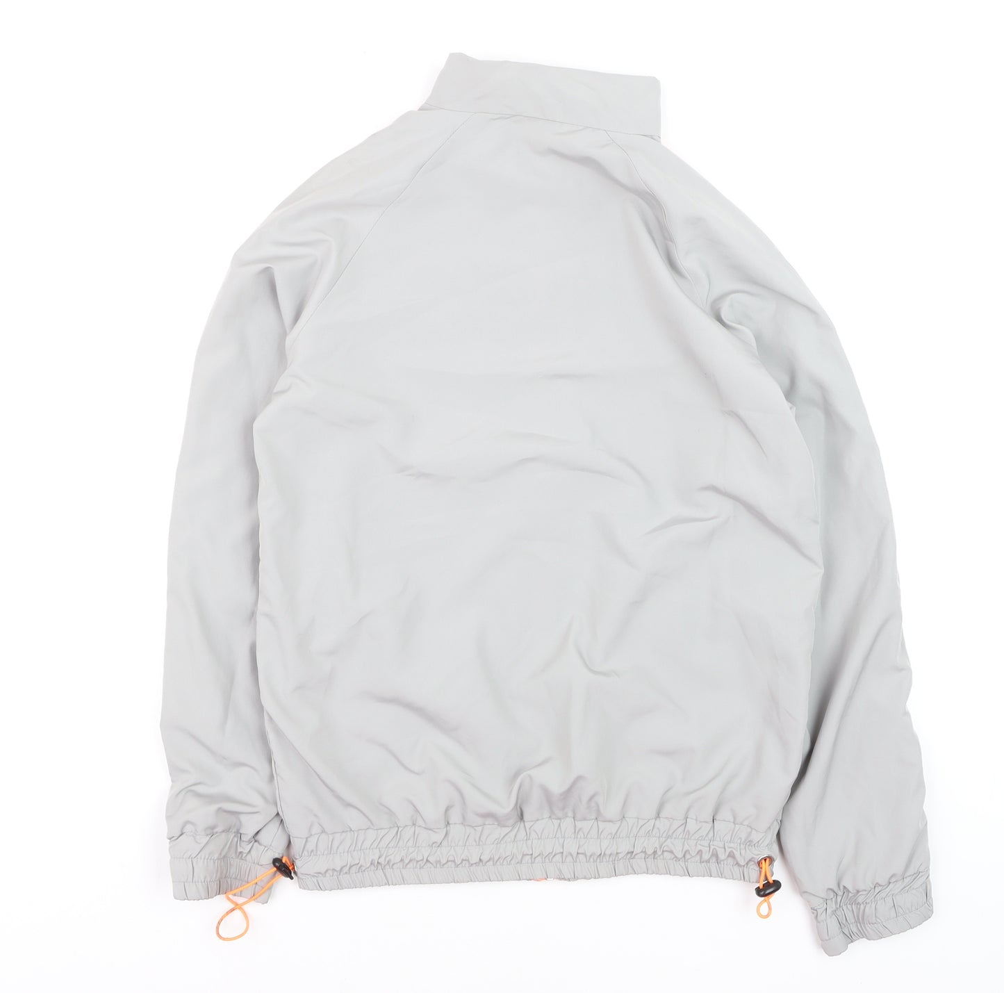 boohooMAN Men's Grey XS Track Jacket with Orange Trim Lightweight