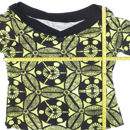 Wallis Womens Multicoloured Geometric Jersey Blouse Size 20