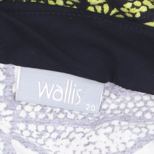 Wallis Womens Multicoloured Geometric Jersey Blouse Size 20