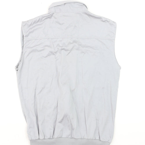 Canda Men's Grey Cotton Blend Zip Waistcoat Size M 40in
