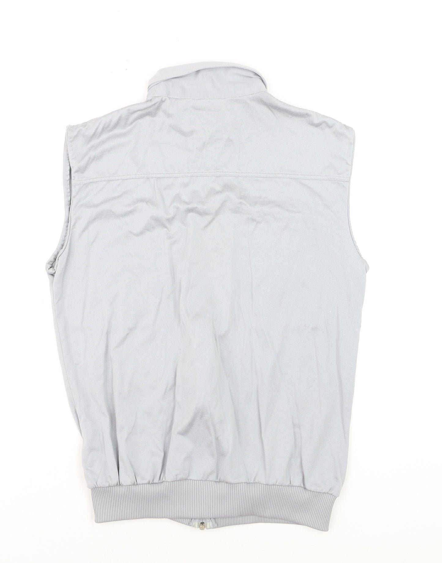Canda Men's Grey Cotton Blend Zip Waistcoat Size M 40in