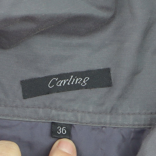Carling Women’s Grey Hooded Long Anorak Coat Size 8