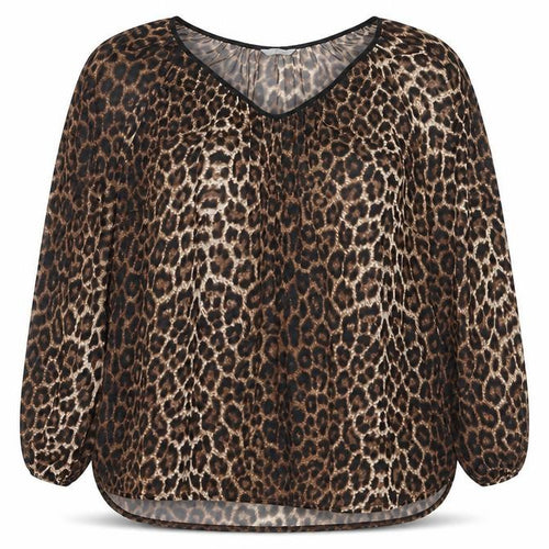 Marks and Spencer Women’s Brown Leopard Print Sheer Tunic Blouse Size 20