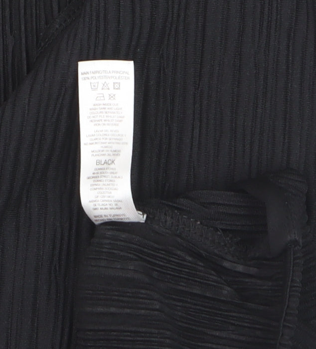 Savida Women's Black Cropped Sleeveless Blouse Size 16