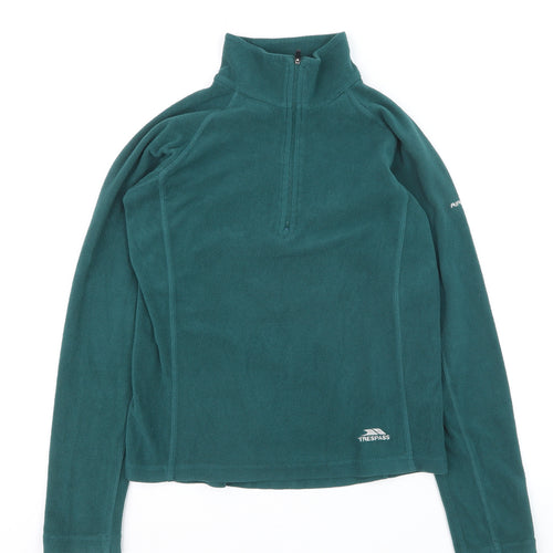 Trespass Women’s Green Fleece Pullover Sweatshirt UK 10 Small
