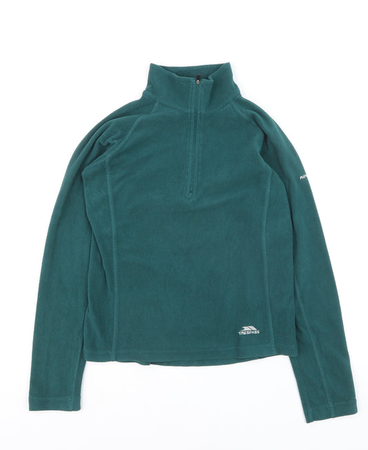 Trespass Women’s Green Fleece Pullover Sweatshirt UK 10 Small