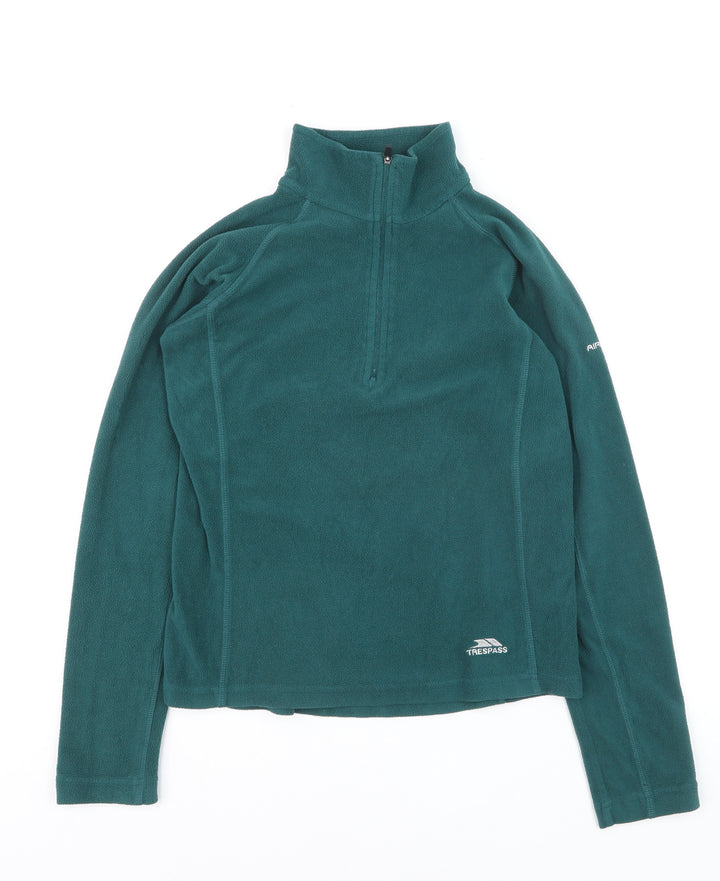 Trespass Women’s Green Fleece Pullover Sweatshirt UK 10 Small