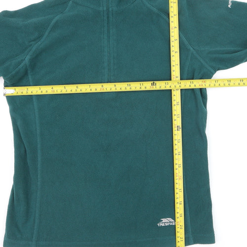 Trespass Women’s Green Fleece Pullover Sweatshirt UK 10 Small