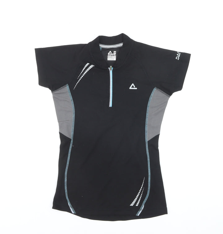 Dare 2b Womens Black Short Sleeve Athletic Zip T-Shirt UK 10