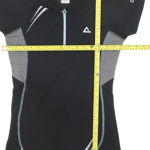 Dare 2b Womens Black Short Sleeve Athletic Zip T-Shirt UK 10