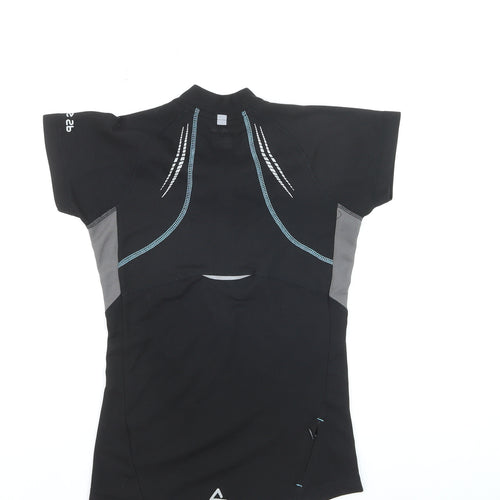 Dare 2b Womens Black Short Sleeve Athletic Zip T-Shirt UK 10