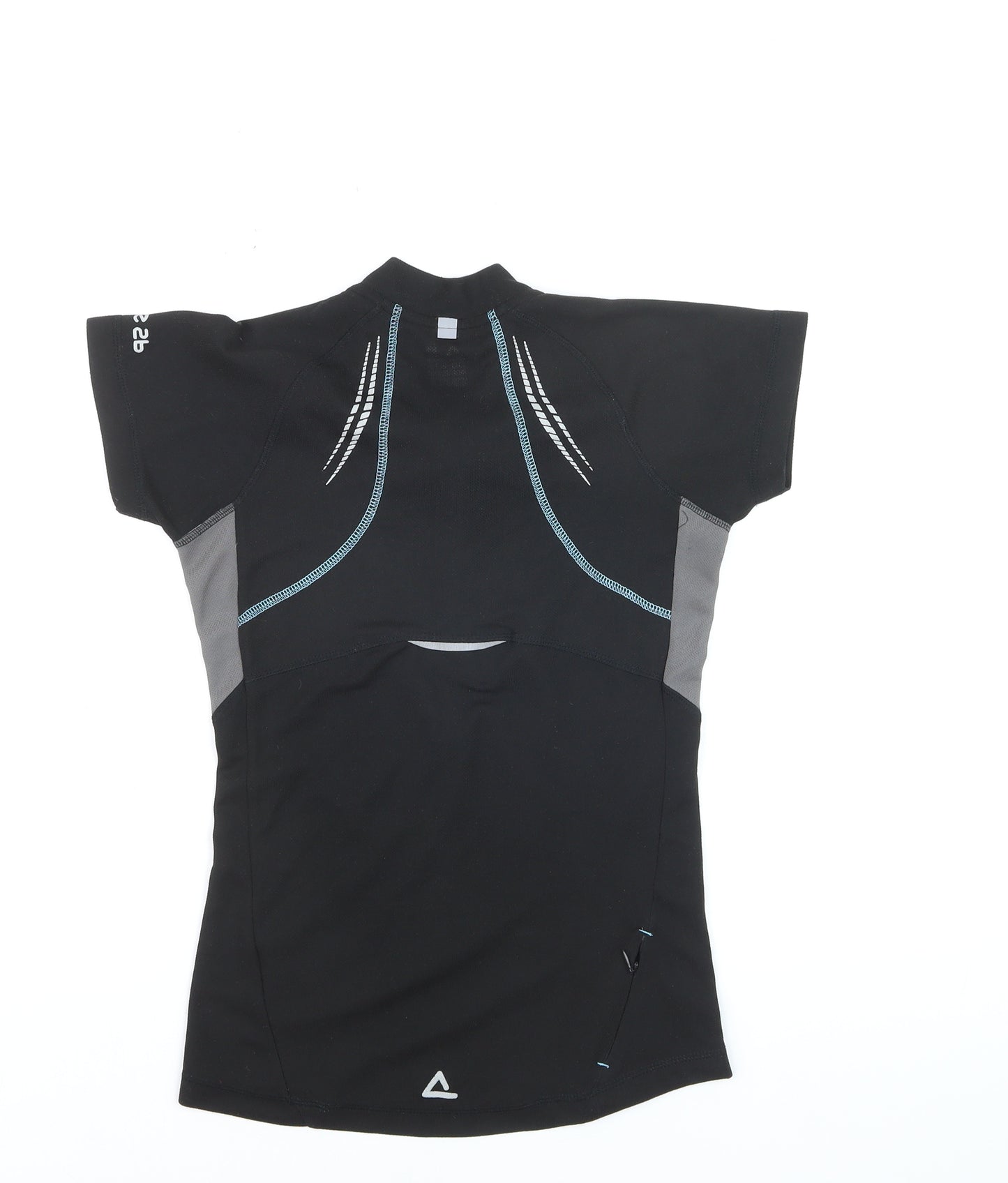 Dare 2b Womens Black Short Sleeve Athletic Zip T-Shirt UK 10