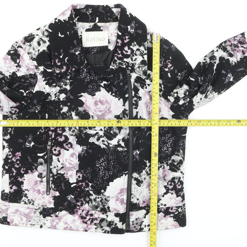 Kaliko Women's Multicoloured Floral Biker Jacket Size 12