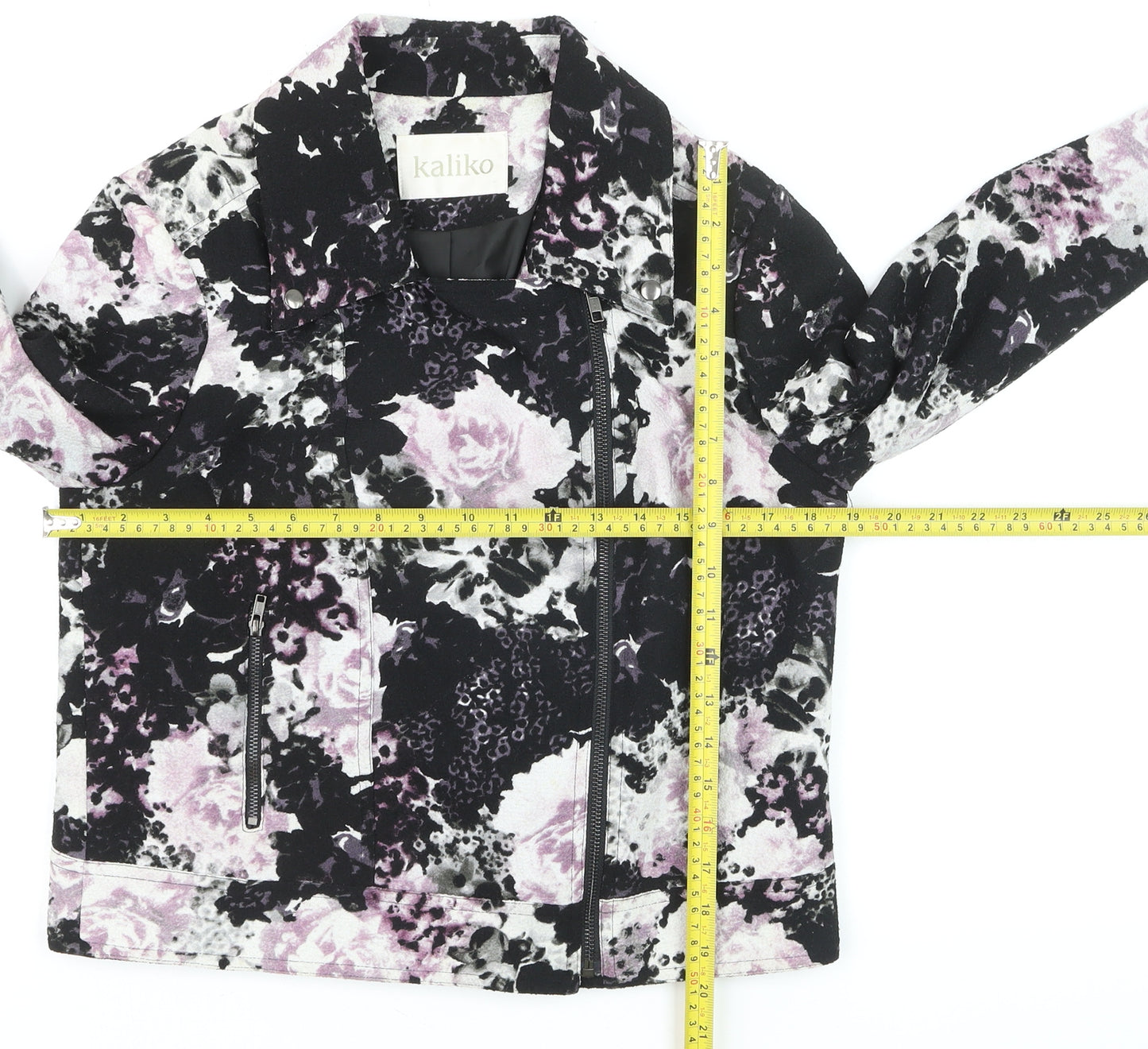 Kaliko Women's Multicoloured Floral Biker Jacket Size 12