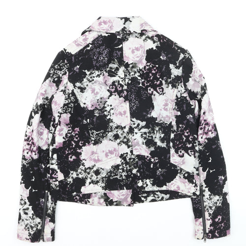 Kaliko Women's Multicoloured Floral Biker Jacket Size 12
