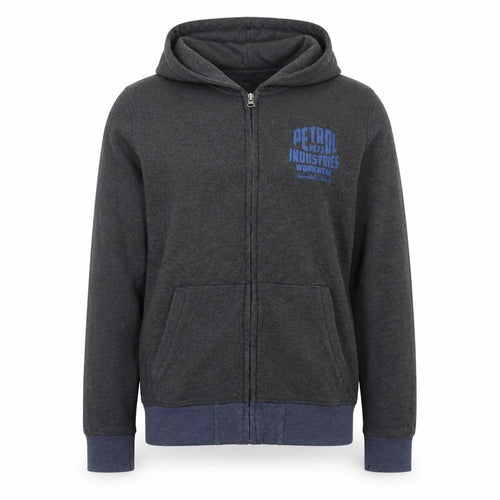 Petrol Industries Men's Grey Full Zip Hoodie Size L Regular Fit