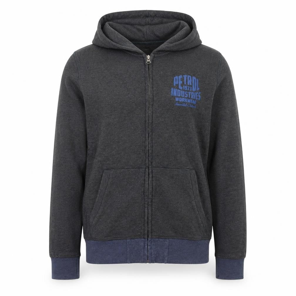 Petrol Industries Men's Grey Full Zip Hoodie Size L Regular Fit