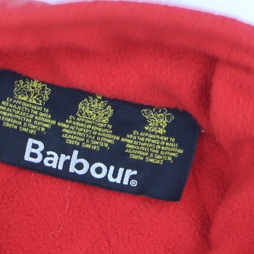 Barbour Women Red Quilted Belted Mid-Length Jacket Size M