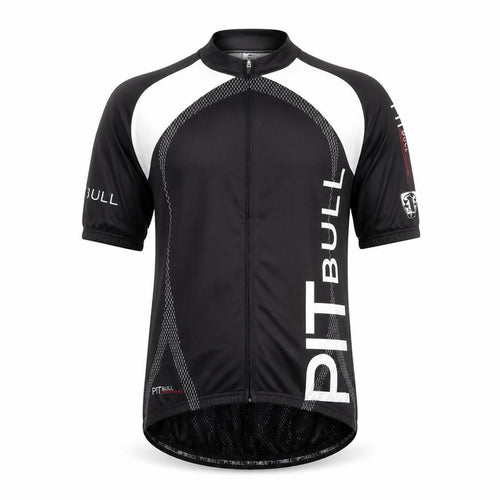Pitbull Men’s Black Cycling Jersey M Full Zip Athletic Fit