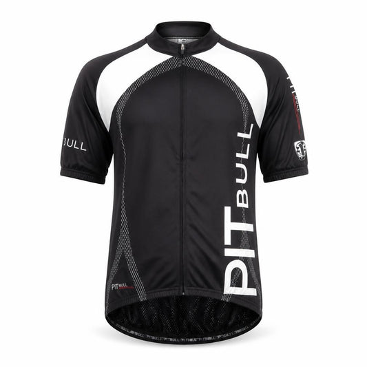 Pitbull Men’s Black Cycling Jersey M Full Zip Athletic Fit