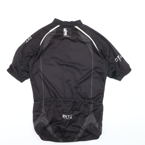 Pitbull Men’s Black Cycling Jersey M Full Zip Athletic Fit
